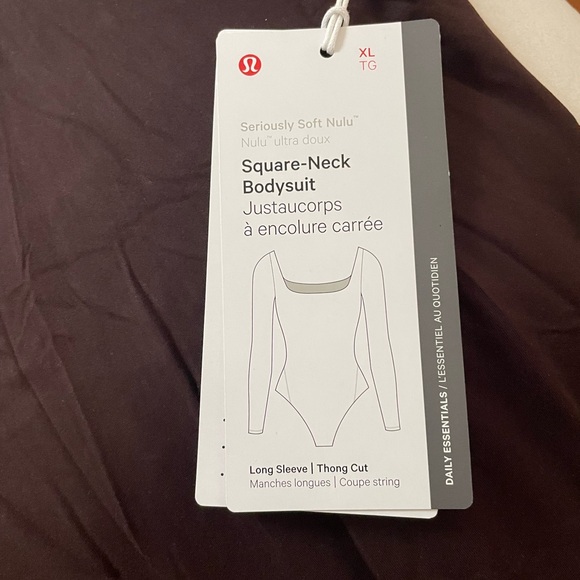 NWT Lululemon Wundermost Ultra Soft Nulu Square Neckline Long Sleeve Bodysuit XL - Picture 12 of 14
